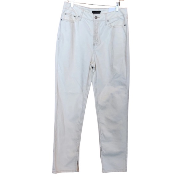 House of Harlow Super High Rise Straight Leg Button-Fly Off White Jeans -Size 28 - Picture 1 of 5
